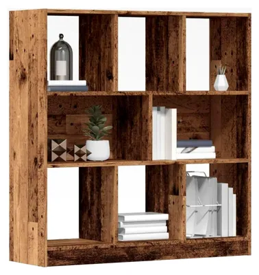 Produktbild von Bücherschrank aus altem Holz, 97,5 x 29,5 x 100 cm, Holzregal, Bücherregale und Standregale
