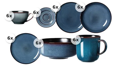 Produktbild von Kaffee- und Tafelservice 42 tlg. Bali