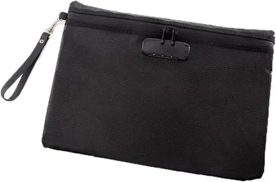 Produktbild von Famanu Dokumententasche feuerfest - Sichere Aufbewahrung - 36 x 25 cm - Schwarz