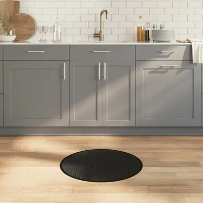 Obrázek produktu pro Koberec kulatý černý 60 cm bambusový