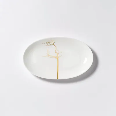 Produktbild von Beilage oval 24 cm Golden Forest Fine Bone China