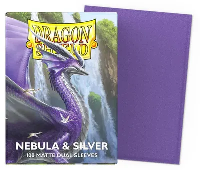 Produktbild von Dragon Shield Standard Size Dual Matte Sleeves - Nebula & Silver (100 Sleeves)
