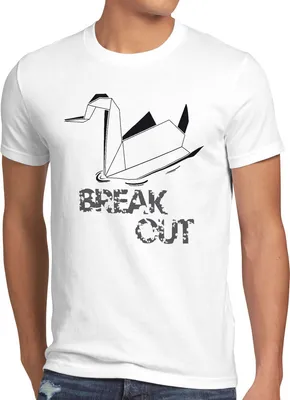 Produktbild von style3 Swan - Break Out Herren T-Shirt, Größe:4XL, Farbe:Weiß