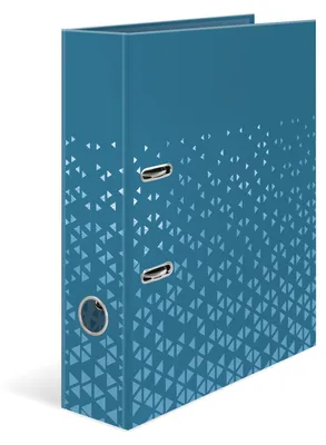 Produktbild von HERMA Ordner A4 Farbe Blau Set, 5 Stück, 7 cm breit, Kinder Ringordner mit Muster, einfarbiger Aktenordner mit glänzender Veredelung und Innendruck für Jungen und Mädchen