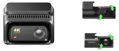 Produktbild von Dashcam, 3-Kanal-Aufnahme, Nachtsicht, 3-Kanal-b, U3 256G SD-Karte
