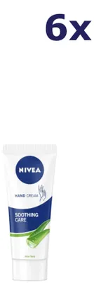 Produktbild von 6x Nivea Hand Cream 75ml Soothing Care Aloe Vera
