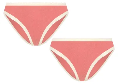 Produktbild von Bio-Baumwoll-Slip mit Spitze – 2er Pack