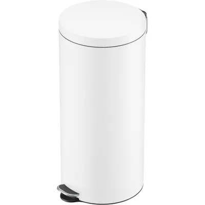 Image de Hailo Poubelle à pédale ronde Selekta 30 l blanc