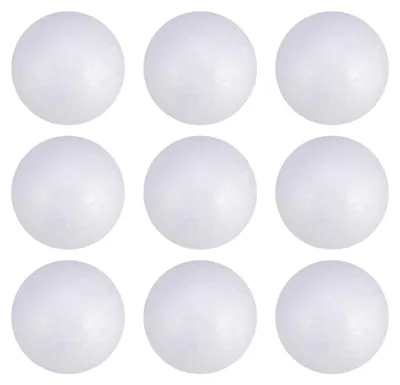 50 Schaumstoffbälle, weiß, 6 cm, für Basteln & Dekoration