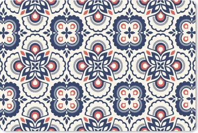 Produktbild von MuchoWow® Schreibtischunterlage Blumen - Retro - Design 60x40 cm - XXL Mauspad - Großes Mauspad
