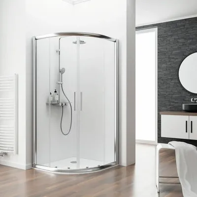 Produktbild von SCHULTE Runddusche Kristall/Trend R550 80 x 80 x 185 cm Klarglas Profilfarbe chrom
