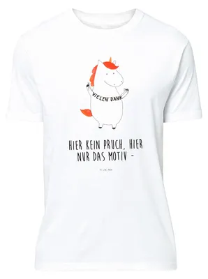 Produktbild von Mr. & Mrs. Panda Tshirt Einhorn Dankeschön - Weiß - Geschenk, Einhörner, Shirt, Vielen Dank, T-Shirt mit Aufdruck, Danke, Unicorn, S, Danksagung, Spruch