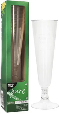 Immagine prodotto di Bicchieri da champagne PAPSTAR "pure" in PLA 0,1 l cristallino