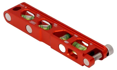 Produktbild von Aluminiumguss-Wasserwaage mit 4 Libellen für präzise Messungen, magnetisches 15-cm-Werkzeug für Handwerker und Heimwerker