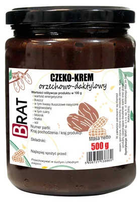 Immagine prodotto di CZEKO-KREM - Crema di noci e datteri 500g Brat.pl