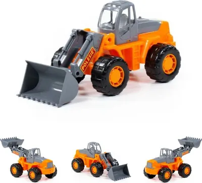 Produktbild von Polesie Spielzeug Traktor, Radlader 36940 Frontlader, beweglicher Arm, Trecker orange