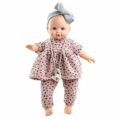 Produktbild von Paola Reina Puppe Sonia (Punkte/rosa) mit Mechanismus (36cm)