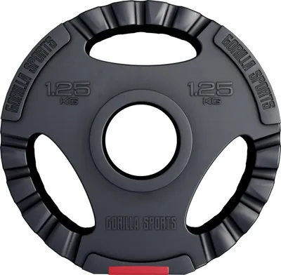Produktbild von GORILLA SPORTS® Olympia Hantelscheiben - 1,25kg Gewichte, 50mm Bohrung, Tri-Grip, Kunststoff - Gewichtsscheiben, Olympiascheiben, Hantelscheiben-Set, Hanteln