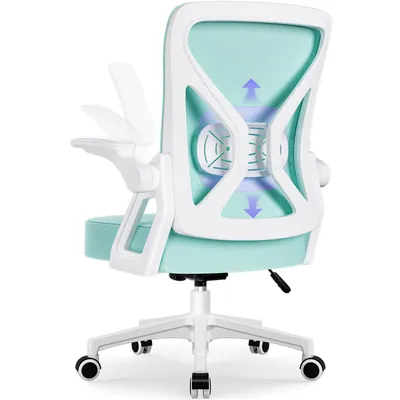 Produktbild von Hiazurm Bürostuhl, Schreibtischstuhl, bürostuhl ergonomisch mit Verstellbaren Armlehnen, höhenverstellbar,S-förmige Lendenstütze,Chefsessel 150kg