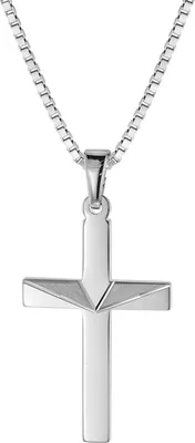 trendor 08477 Kreuz-Anhänger an Halskette für Männer Silber 925 1