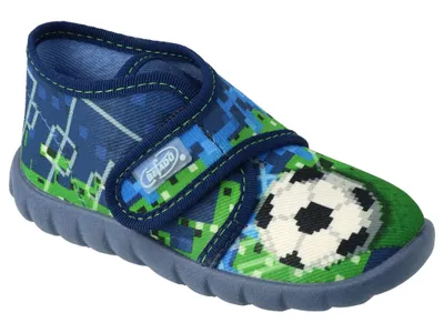 Produktbild von Jungen Hausschuhe Befado 465P050 Blau flexibel ultraleicht, Klettverschluss