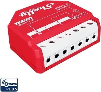 Productafbeelding van Shelly Qubino Wawe 1PM elektrische schakelaar Slimme schakelaar Rood