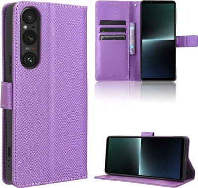 Produktbild von König Design Hülle kompatibel mit Kunstleder Handyhülle - Handy Case Lila