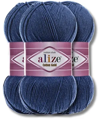 Produktbild von Alize 3x 100g Baumwolle Gold Wolle, Uni, Häkeln, Stricken (279)