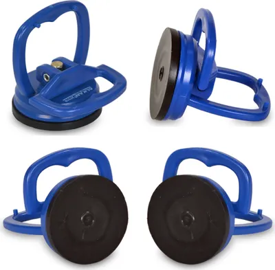 Produktbild von 4 x Saugheber BLAU Glassauger Gummisauger für Spiegel Fliesen iMac Scheiben 55mm