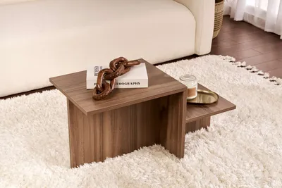 Produktbild von Skye Decor, Harmony - Walnut, Couchtisch, Nussbaum, 100 % MELAMINBESCHICHTETE SPANPLATTEN, 80 x 40 x 40 cm