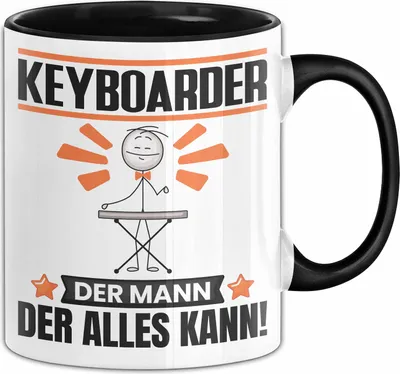 Produktbild von Keyboarder Tasse Geschenk für Keyboarder Der Mann Der Alles Kann Geschenkidee zum Geburtstag (Schwarz)