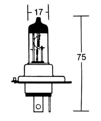 Produktbild von Hauptscheinwerferlampe 12V 60/55W H4