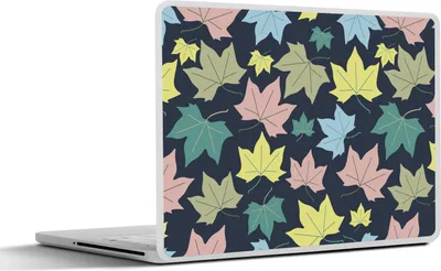 Produktbild von MuchoWow® Laptop Aufkleber Sticker Cover Muster - Herbst - Blätter 40x30 cm - Laptop Dekoration - Selbstklebend