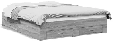 Obrázok produktu pre vidaXL Rám postele so zásuvkami sivý Sonoma 160x200 cm materiál na báze dreva