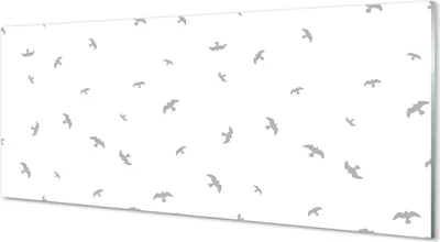 Produktbild von Glasbilder 125x50 Wandkunst graue Vögel