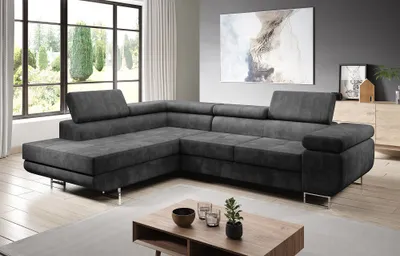 Produktbild von FurMeb24 - Ecksofa AVIO L - LINKE SEITE , Sofa mit Bettk€sten und Schlaffunktion - (Kronos 34)