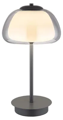 Produktbild von LED Tischleuchte, anthrazit, Rauchglas, dimmbar, H 46 cm