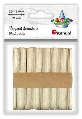 Produktbild von Holzstäbchen (Löffel) 15 x 75 mm, 50 Stück – Titanum
