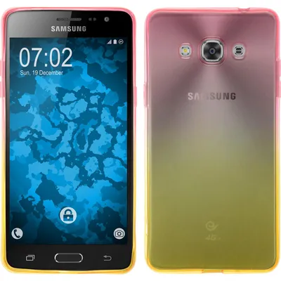 Produktbild von PhoneNatic Case kompatibel mit Samsung Galaxy J3 Pro - Design:01 Silikon Hülle Ombrè + 2 Schutzfolien
