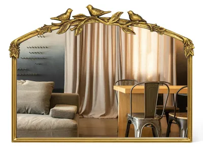 Productafbeelding van Omgoods - Vintage Wandspiegel in Barokstijl Goudkleurig