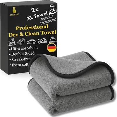 Produktbild von Super absorbierende Mikrofasertücher 60 x 40 cm für Auto und Haushalt - Set mit 2