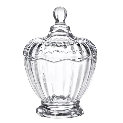 Produktbild von Clayre & Eef Glastopf Ø 9x13 cm Transparant Glas Rund