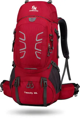 Produktbild von CarryQuest® - Rucksack - 60L Nylon Rückenbelüftung Hüftgurt Rot