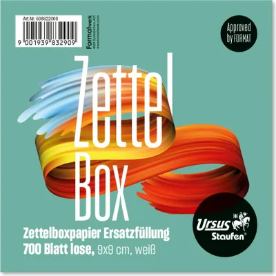 Produktbild von Ursus Basic 608822000 Ersatzzettel - weiß, ca. 700 Blatt, 9 x 9 x 9 cm, lose