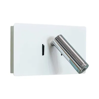 Immagine prodotto di Lucande LED applique Elske, cromo/bianco, metallo, lampada da lettura
