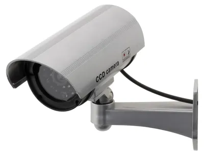 Image de Otio - Caméra de surveillance factice avec LED dissuasive - Blanche - Aspect réaliste
