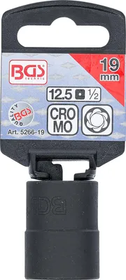 Image de BGS 5266-19 Douille spéciale / Extracteur de vis, 12,5 (1/2), 19 mm