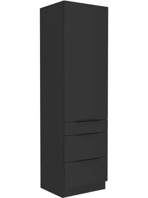 Obrázok produktu pre Potravinová skrinka so šuplíkmi SAJU - šírka 60 cm, čierna