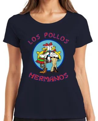 Obrázok produktu pre LOS POLLOS HERMANOS fast food kultová séria fanúšikov kultového umenia dámske tričko, námornícka farba, M