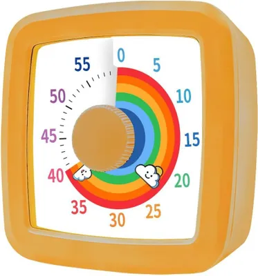 Imagen del producto de Temporizador de cocina visual, arcoíris, 60 minutos, pantalla grande, ideal para escuelas y oficinas